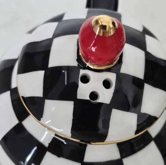 MacKenzie-Childs Courtly Check Salt & Pepper Shakers - Picture 4 of 11